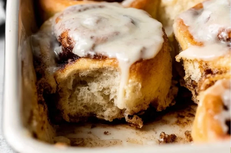Delicious homemade cinnamon rolls fresh out of the oven