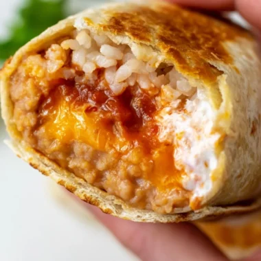 Delicious cheesy vegetarian burritos filled with fresh ingredients
