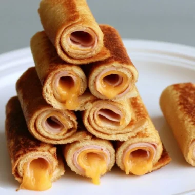 Cheesy grilled cheese roll-ups served on a plate with dipping sauce