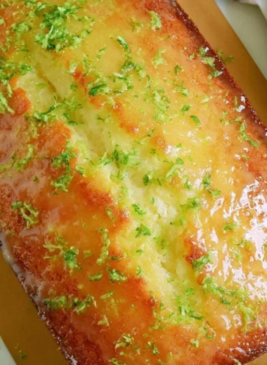 Deliciously moist Key Lime Pound Cake with a zesty lime glaze
