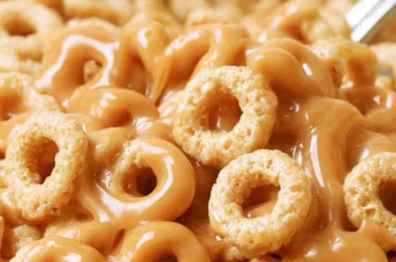 Peanut Butter Cereal Bites in a bowl, a healthy snack option.