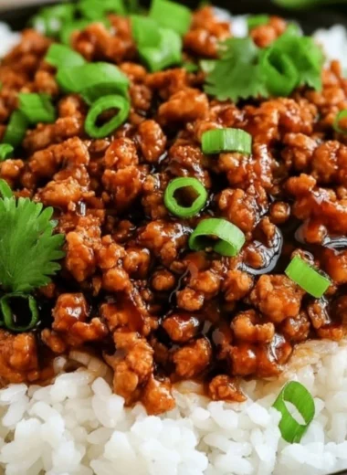 Sweet and savory honey garlic turkey dish served on a plate