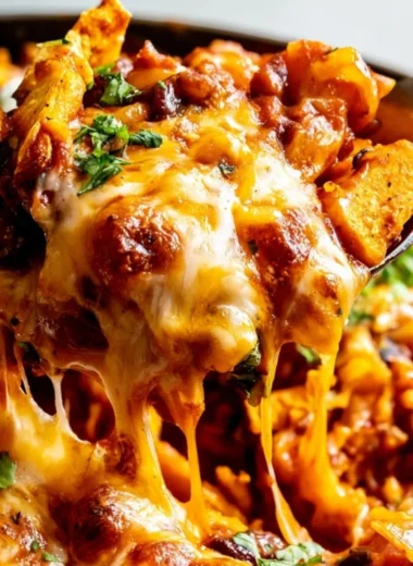 Butternut squash and black bean enchilada skillet topped with fresh cilantro