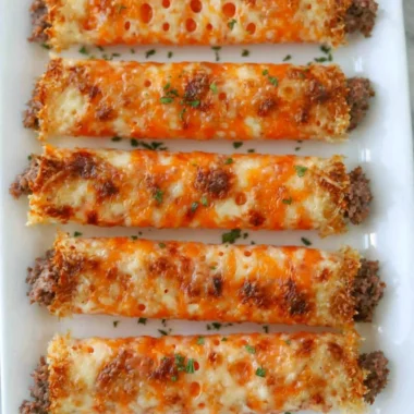 Delicious Keto Beef Taquitos on a serving plate for a low-carb meal.