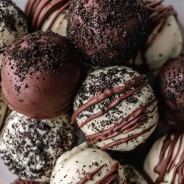 Delicious homemade Oreo Balls made with crushed Oreos and cream cheese