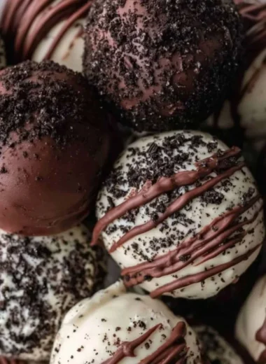 Delicious homemade Oreo Balls made with crushed Oreos and cream cheese