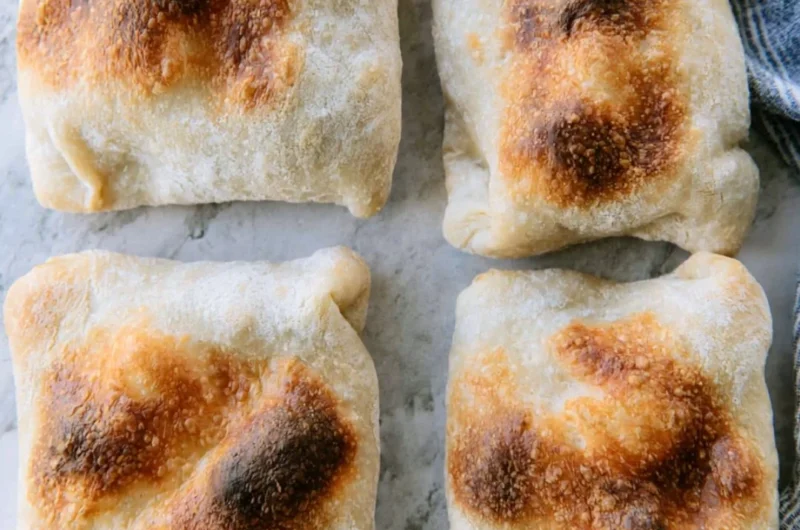 Freshly baked Sourdough Ciabatta Bread with a crispy crust and soft interior.