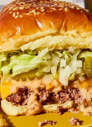 Delicious Big Mac sliders arranged on a platter for a savory snack